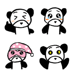 [LINE絵文字] クマパンダ絵文字 ラブちゃん①の画像