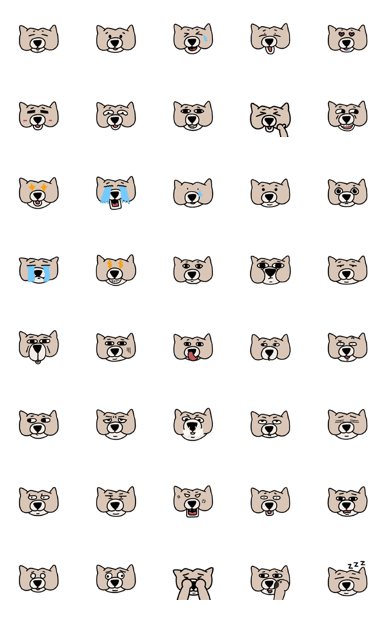 [LINE絵文字]QQ the Shibaの画像一覧