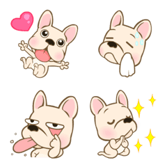 [LINE絵文字] Frenchie so happy Emoji so cuteの画像