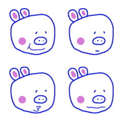 [LINE絵文字] ButaUsagi Emojiの画像