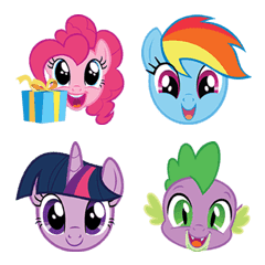 [LINE絵文字] MY LITTLE PONY Emoji (Happy Together)の画像