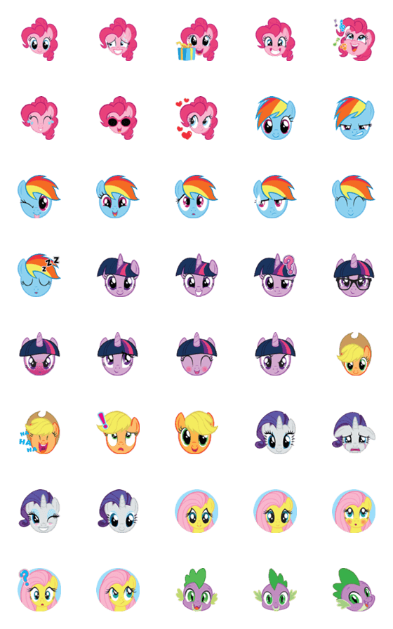 [LINE絵文字]MY LITTLE PONY Emoji (Happy Together)の画像一覧