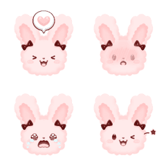 [LINE絵文字] Chocolate Strawberry Marshmallow Rabbitの画像