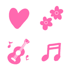 [LINE絵文字] ピンク好きピンク推し毎日シンプル絵文字の画像