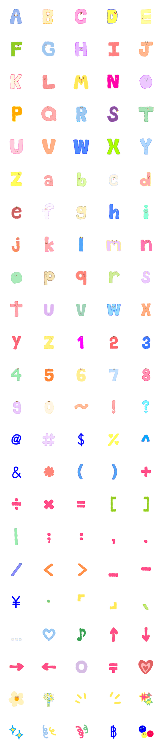 [LINE絵文字]alphabet fufuの画像一覧