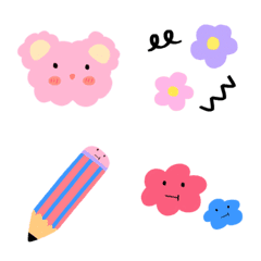 [LINE絵文字] Colorful cute emoji！！！！の画像