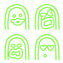 [LINE絵文字] Greenman emojiの画像