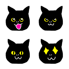 [LINE絵文字] 黒猫ぶりこのいろいろ表情の画像