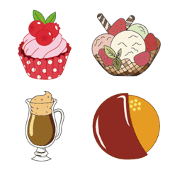 [LINE絵文字] afternoon tea coffee dessertの画像