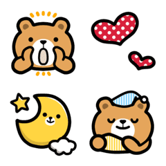 [LINE絵文字] かわいく使えるʕ•ᴥ•ʔクマの絵文字の画像