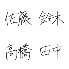 [LINE絵文字] よくある名字の画像