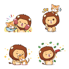 [LINE絵文字] S Lion ＆ O Catの画像