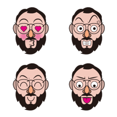 [LINE絵文字] Bearded brother's expressionの画像