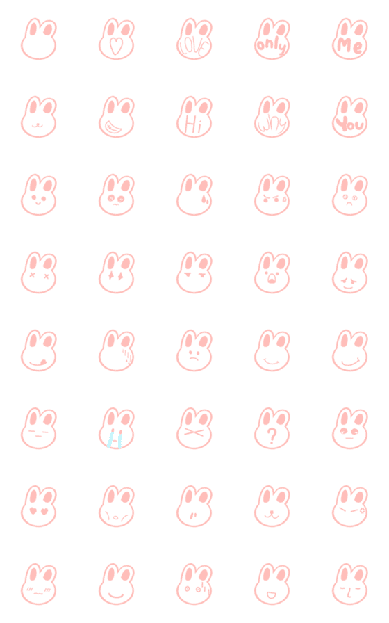 [LINE絵文字]My boo bunnyの画像一覧