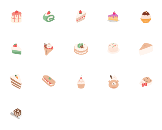 [LINE絵文字]cute emoji bakeryの画像一覧