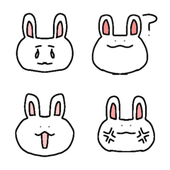 [LINE絵文字] かわいい白ウサギの絵文字が出た。の画像