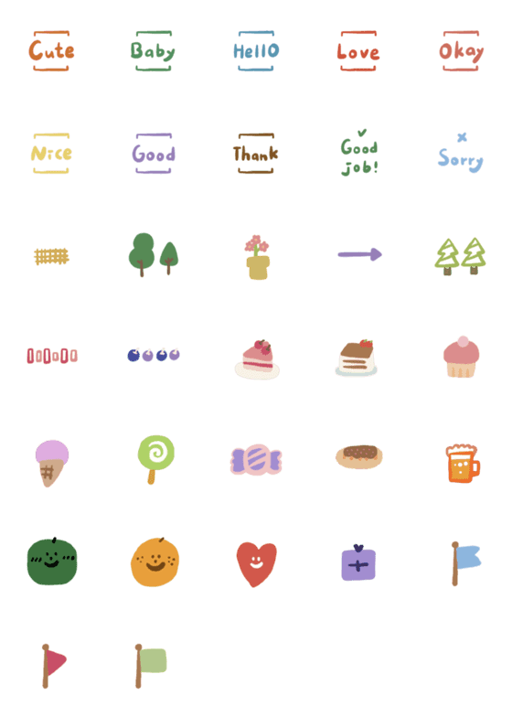 [LINE絵文字]Decorative small stickers3の画像一覧