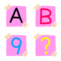 [LINE絵文字] アルファベット★数字★A-Z.0-9★#005の画像