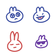 [LINE絵文字] Short-eared ＆ Long-eared rabbitsの画像