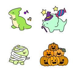 [LINE絵文字] 恐竜とハロウィンの画像