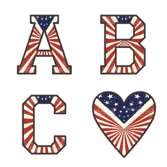 [LINE絵文字] american style alphabet2の画像