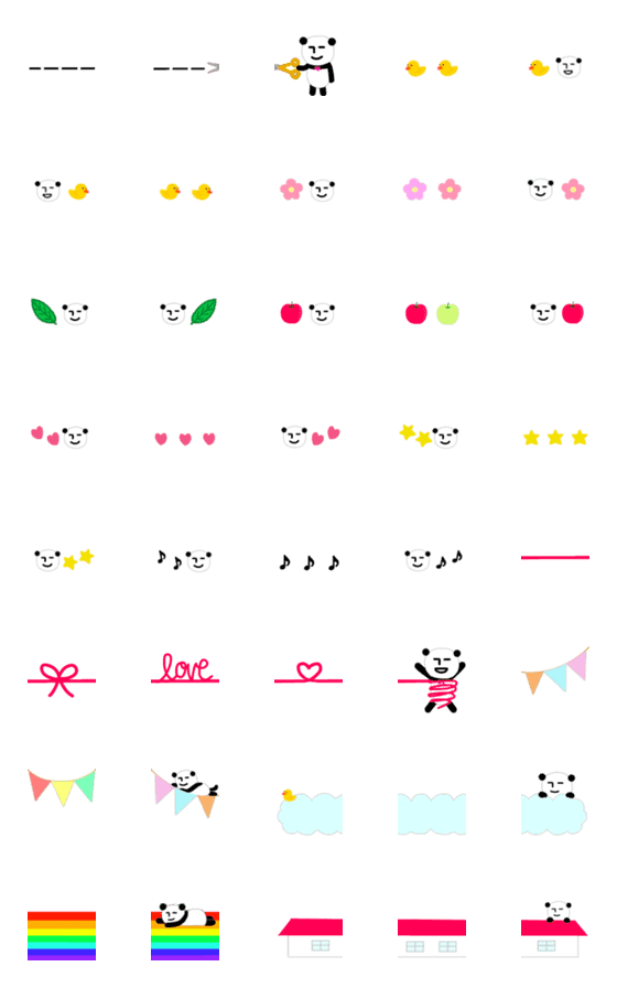 [LINE絵文字]無表情パンダRK 絵文字30の画像一覧