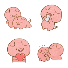 [LINE絵文字] polite little pigの画像