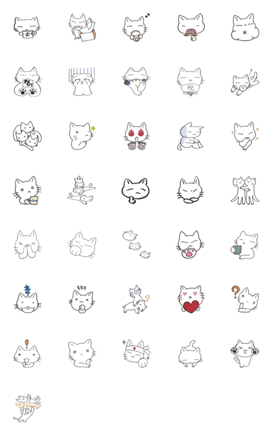 [LINE絵文字]ねこねこねこねこの画像一覧