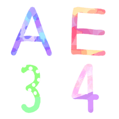 [LINE絵文字] アルファベット★数字★A-Z.0-9★#008の画像