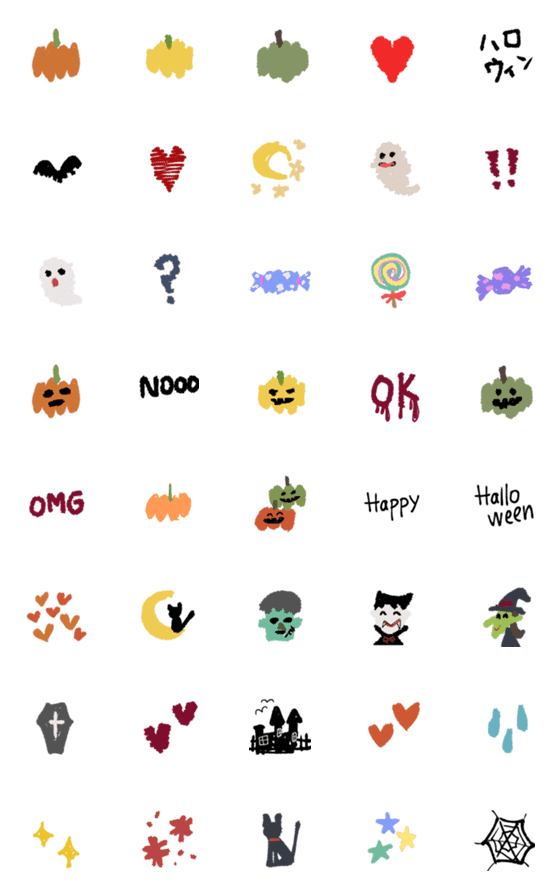 [LINE絵文字]らくがきハロウィンの画像一覧