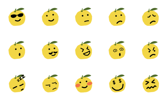 [LINE絵文字]Boyofactory Yuzu Emojiの画像一覧