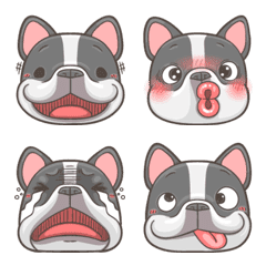 [LINE絵文字] French Bulldog HANJI-Emojiの画像