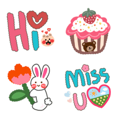 [LINE絵文字] Emoji : Cute lines designの画像