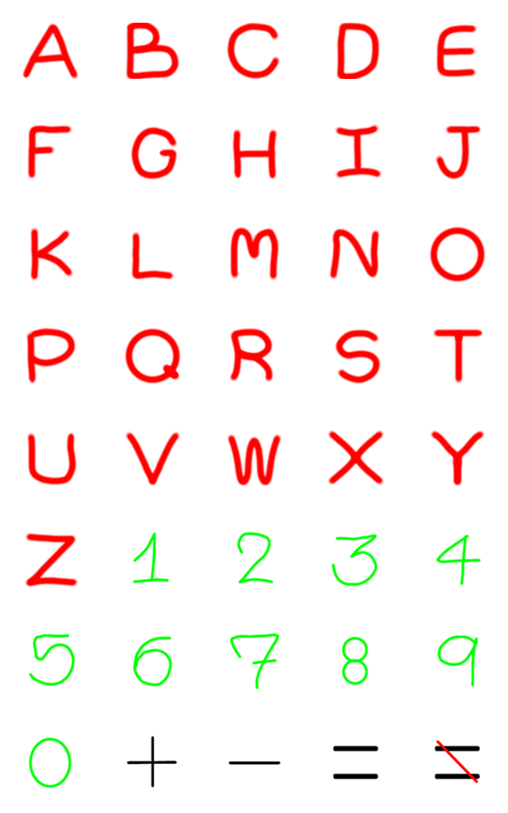 [LINE絵文字]Alphabet emoji on keyboardの画像一覧