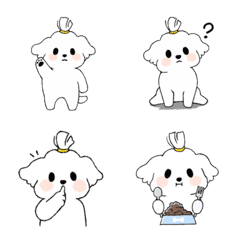 [LINE絵文字] Maltese with tail hair. Dudu.の画像