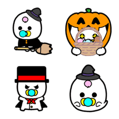 [LINE絵文字] はげちょびんちゃんのハロウィン絵文字の画像