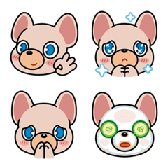 [LINE絵文字] Frenchie Mumu Emojiの画像