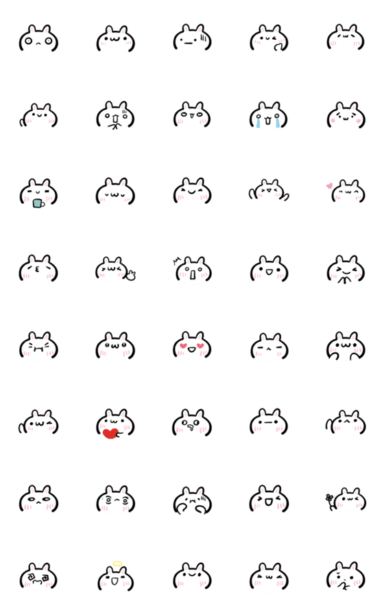 [LINE絵文字]white rabbit tujiの画像一覧