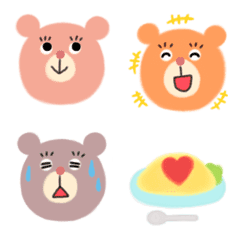 [LINE絵文字] カラフル まつげクマの画像