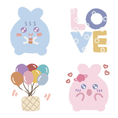 [LINE絵文字] Fluffy Rabbit ！！！の画像