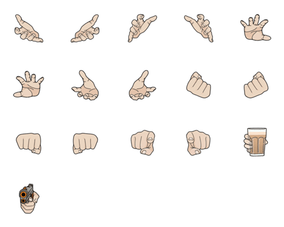 [LINE絵文字]Hand posturesの画像一覧