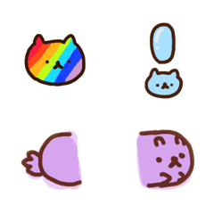 [LINE絵文字] Meow Meow and Candy Hamster 40 Stickersの画像