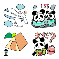 [LINE絵文字] 旅するパンダの画像