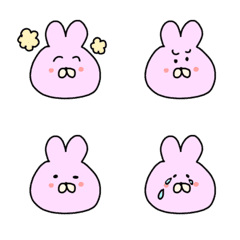 [LINE絵文字] うさぎのシンプル絵文字シリーズの画像