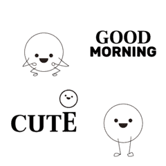 [LINE絵文字] cute cute white popular wordsの画像