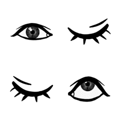 [LINE絵文字] Eye movement Emoji popular geometryの画像