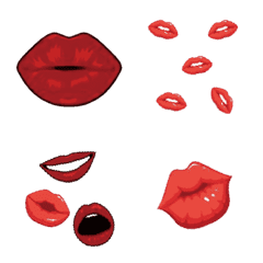 [LINE絵文字] lips con Popular Animated Emoji popularの画像