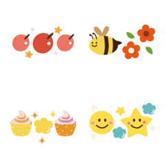 [LINE絵文字] cute divider dynamic emoticonの画像