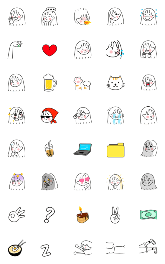 [LINE絵文字]minimal G  emojiの画像一覧