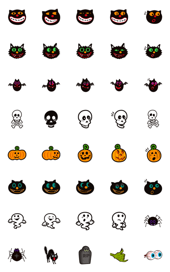 [LINE絵文字]普段でも使えるハロウィン絵文字の画像一覧